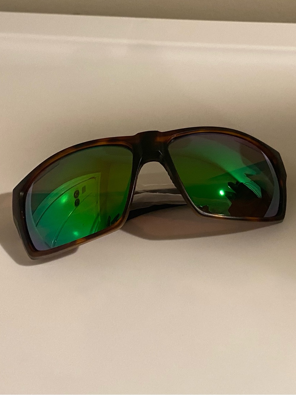 New Fin-Nor Bouncer Tortoiseshell Frame Polarized Sunglasses Mirrored Lenses